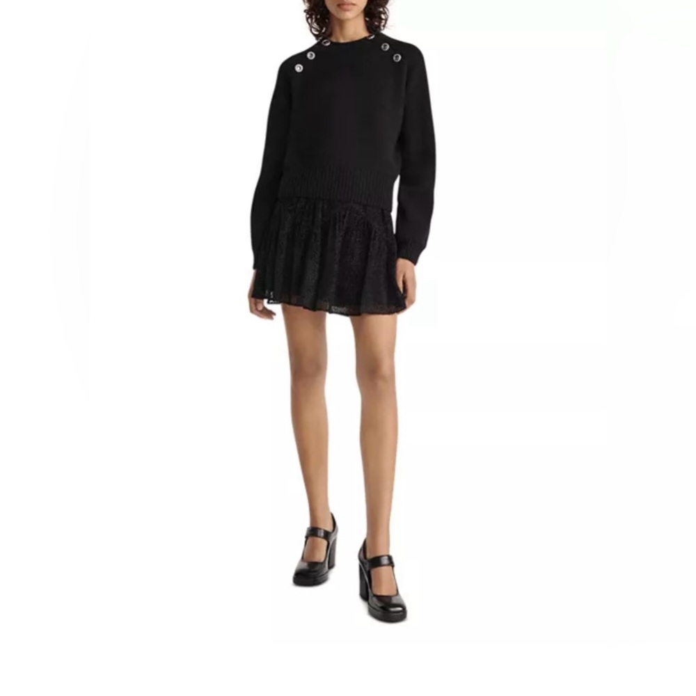 The Kooples Moon Dots Burnout Mini Skirt size 1